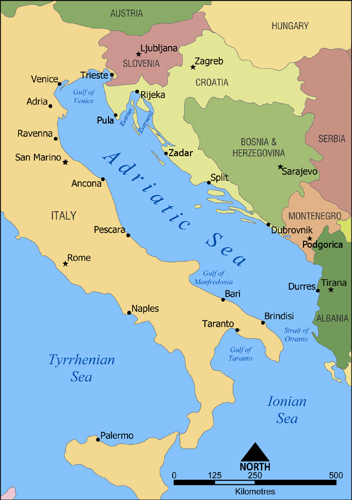 Geographic Orientation Map of Croatia and Bosnia Geographic Orientation Map of Croatia and Bosnia