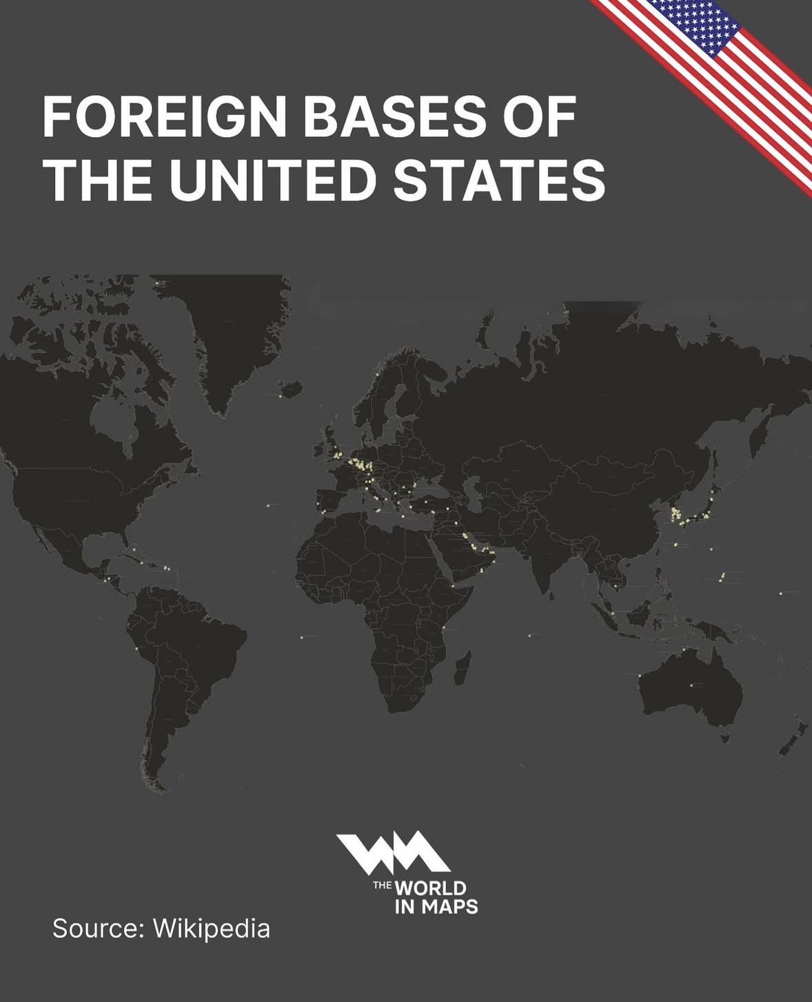 Foreign Bases of the United States Map Foreign Bases of the United States Map