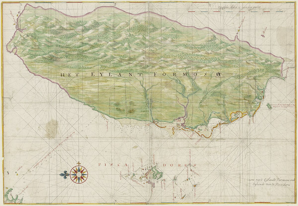 Map of Taiwan 1640 After Dutch City Tainan Establishment Map of Taiwan 1640 After Dutch City Tainan Establishment