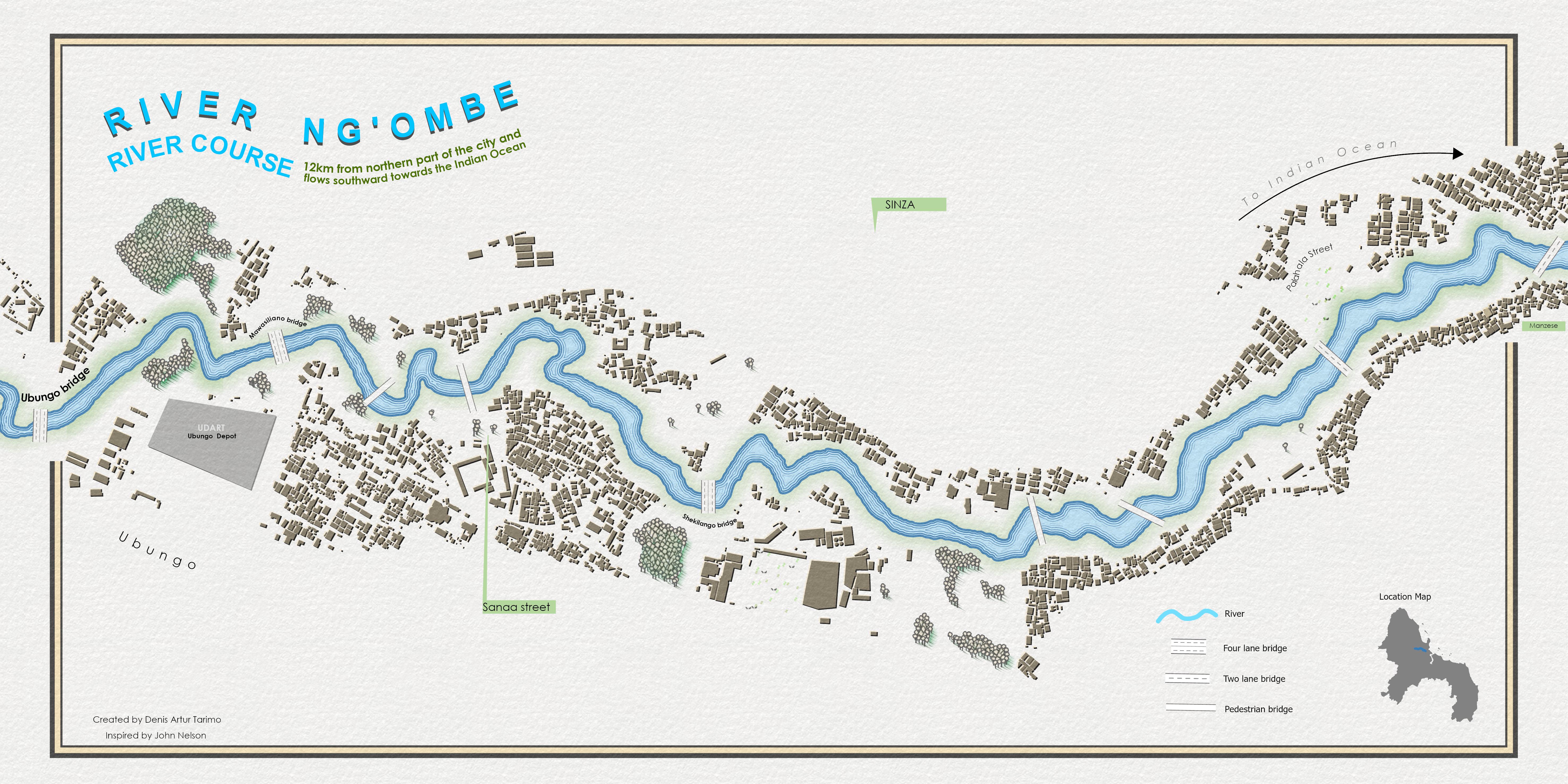 River Ngombe Map in Dar es Salaam, Tanzania River Ngombe Map in Dar es Salaam, Tanzania