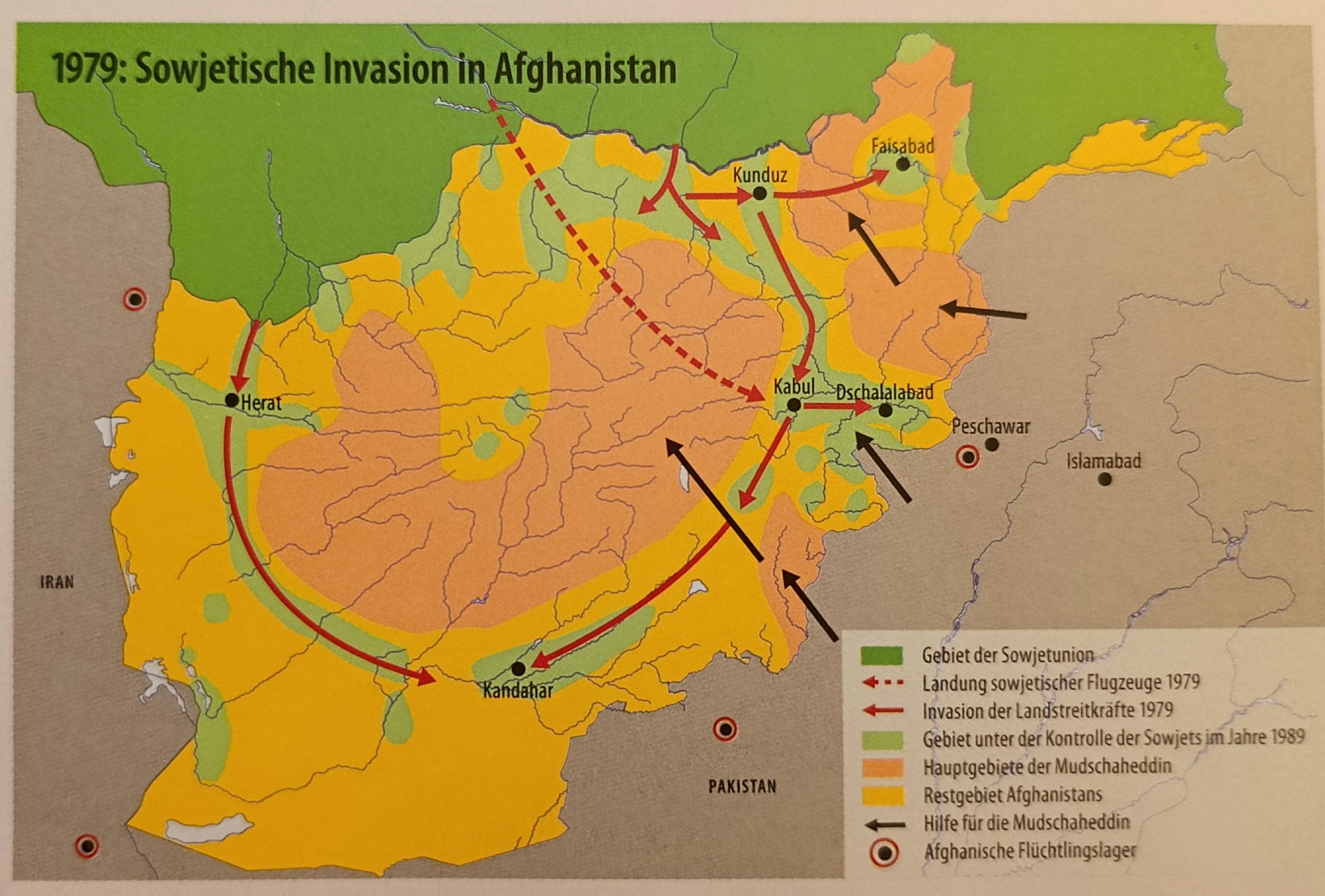 Map of the Soviet Invasion of Afghanistan Map of the Soviet Invasion of Afghanistan
