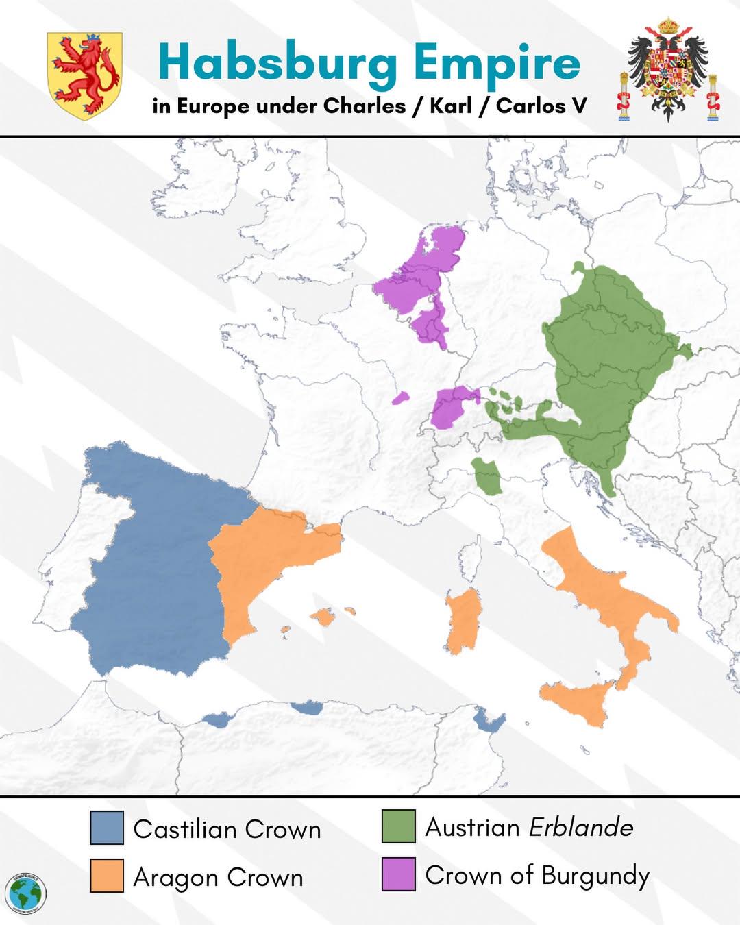 Habsburg Empire Map of Europe under Charles V Habsburg Empire Map of Europe under Charles V