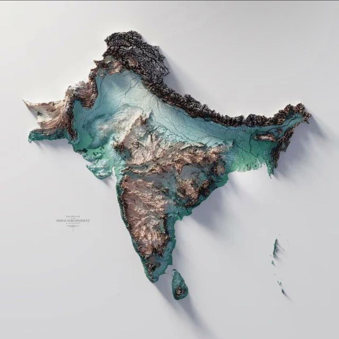 Geographical Map of the Indian Subcontinent Geographical Map of the Indian Subcontinent