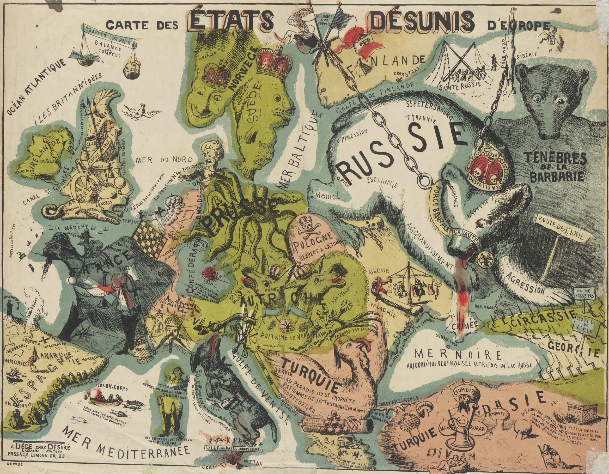 Map of Disunited States of Europe Map of Disunited States of Europe