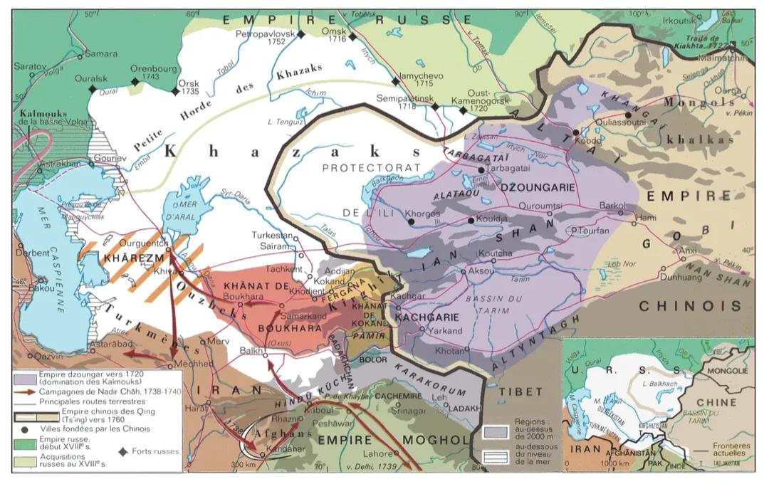 18th Century Central Asia Map 18th Century Central Asia Map