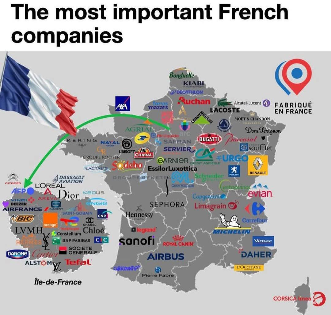 Biggest French Companies Map Biggest French Companies Map