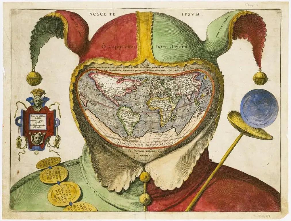 16th Century Jester Map of the World 16th Century Jester Map of the World