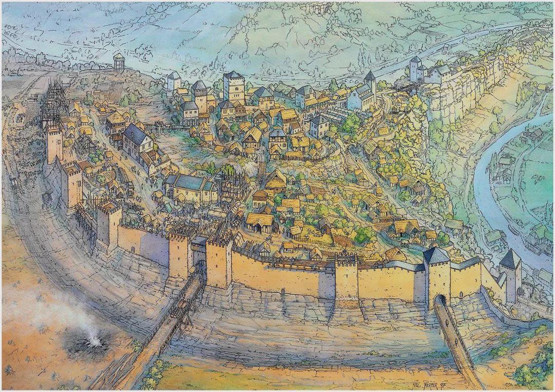 Map of Luxembourg in the 13th Century