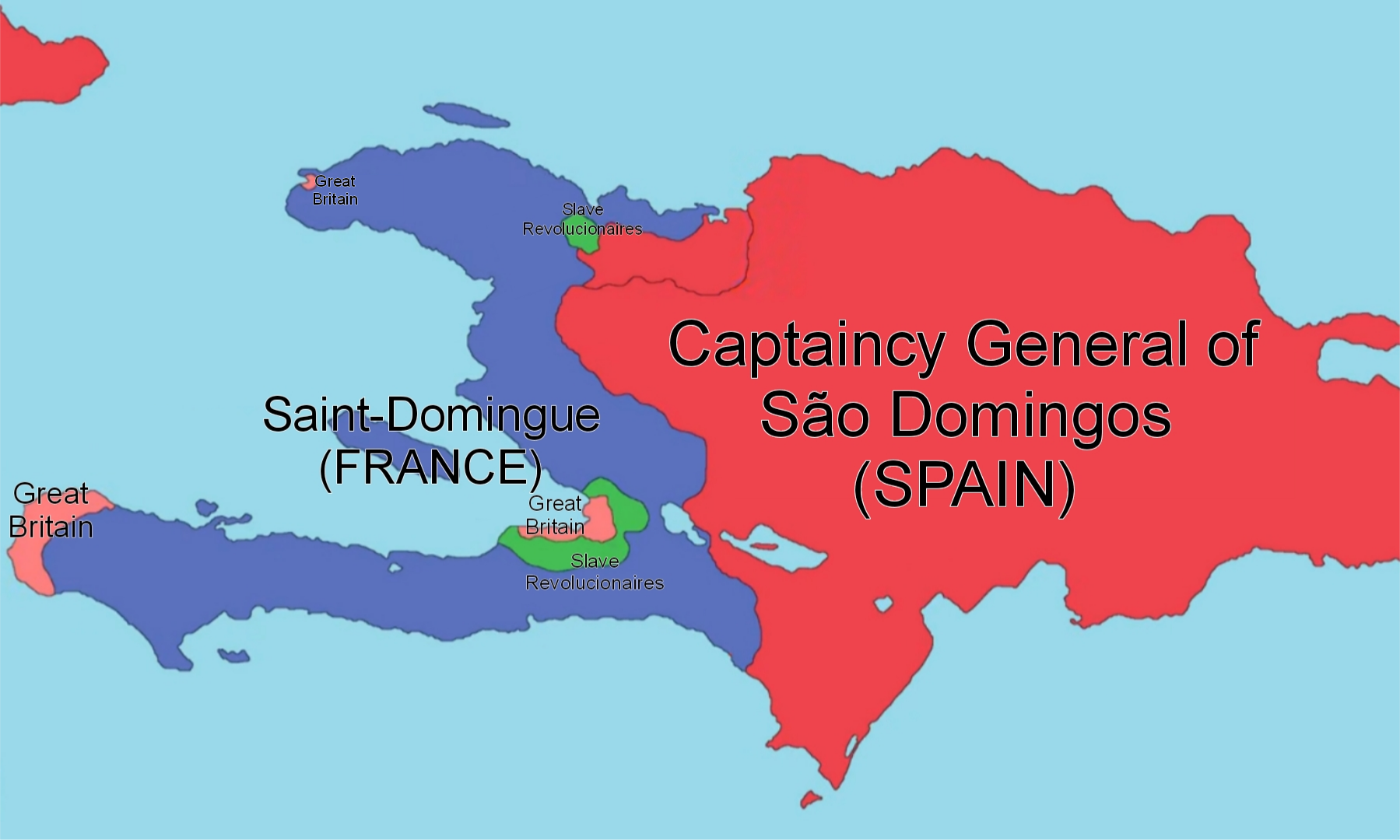 Hispaniola Islands in 1794 Map Hispaniola Islands in 1794 Map