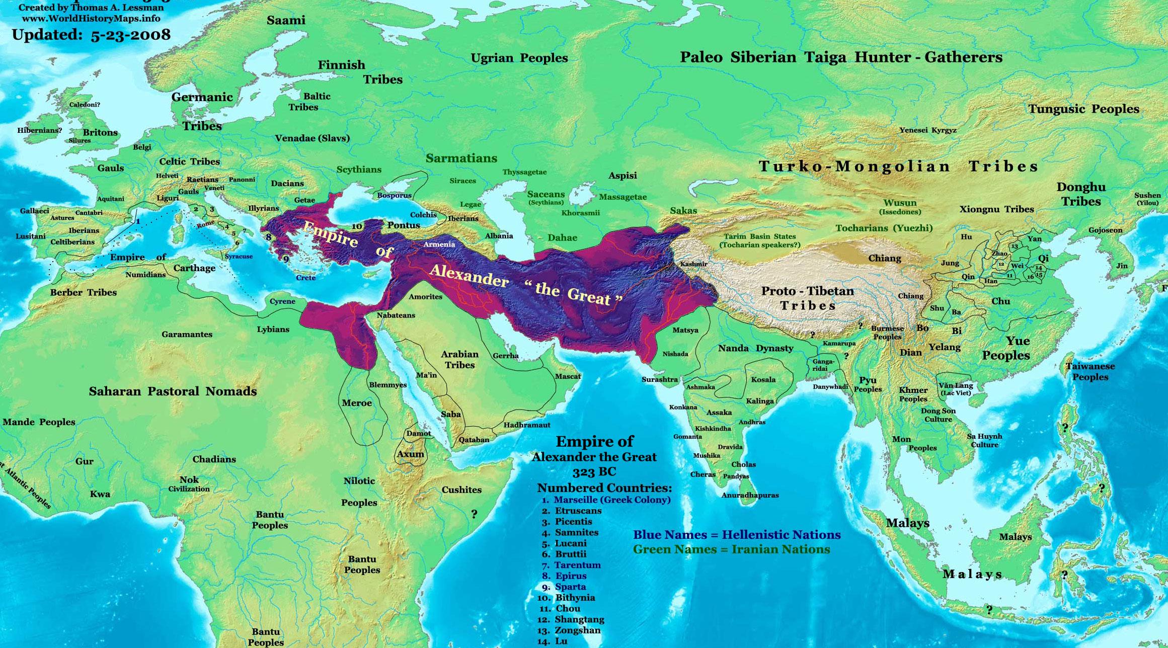 Alexander the Great Empire Map Alexander the Great Empire Map