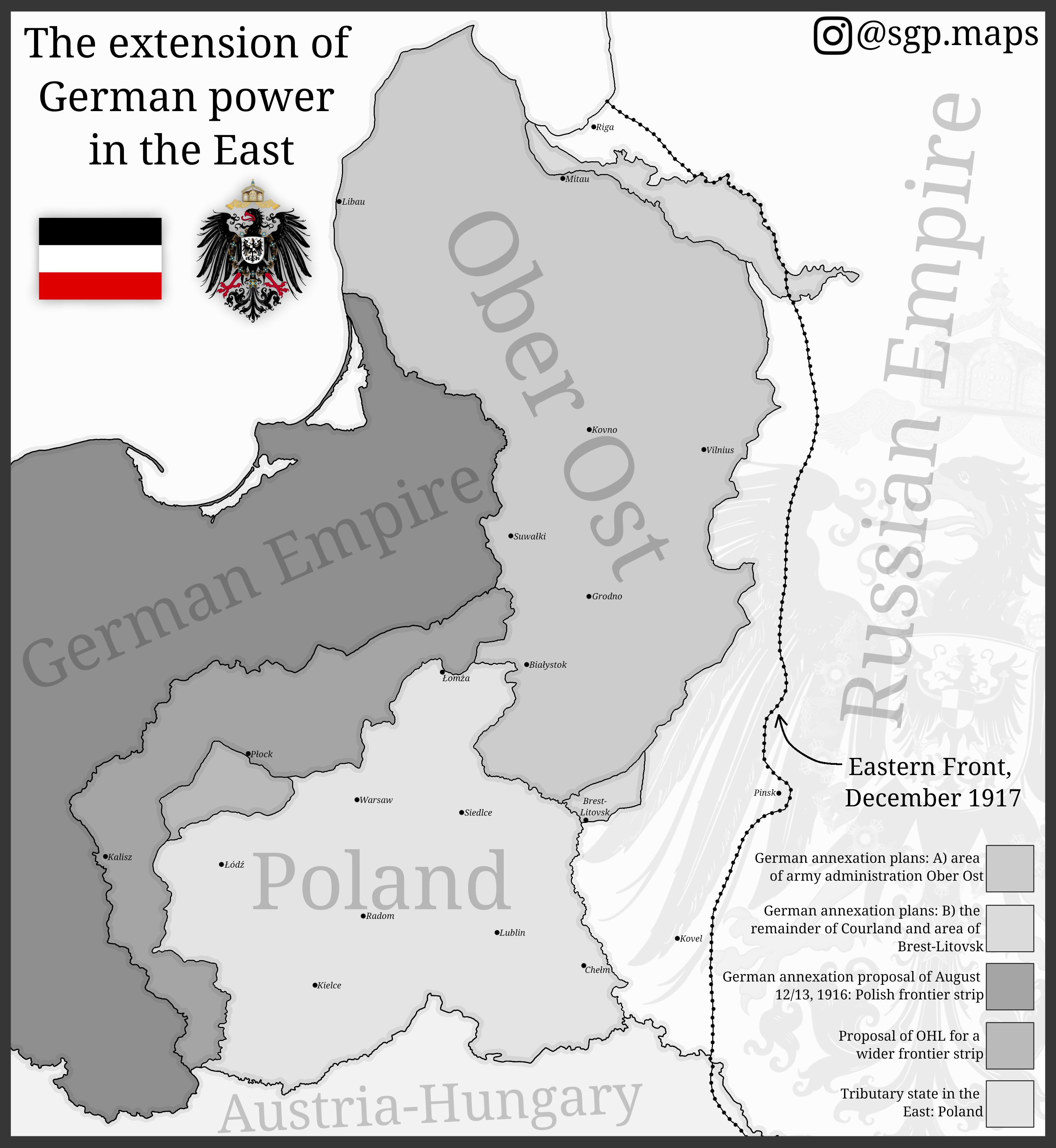 Map of German Expansion in Eastern Europe Map of German Expansion in Eastern Europe