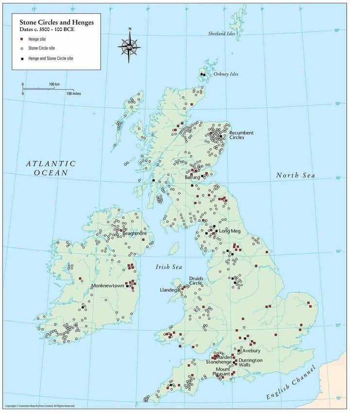 Map of Stone Circles and Henges in the British Isles Map of Stone Circles and Henges in the British Isles