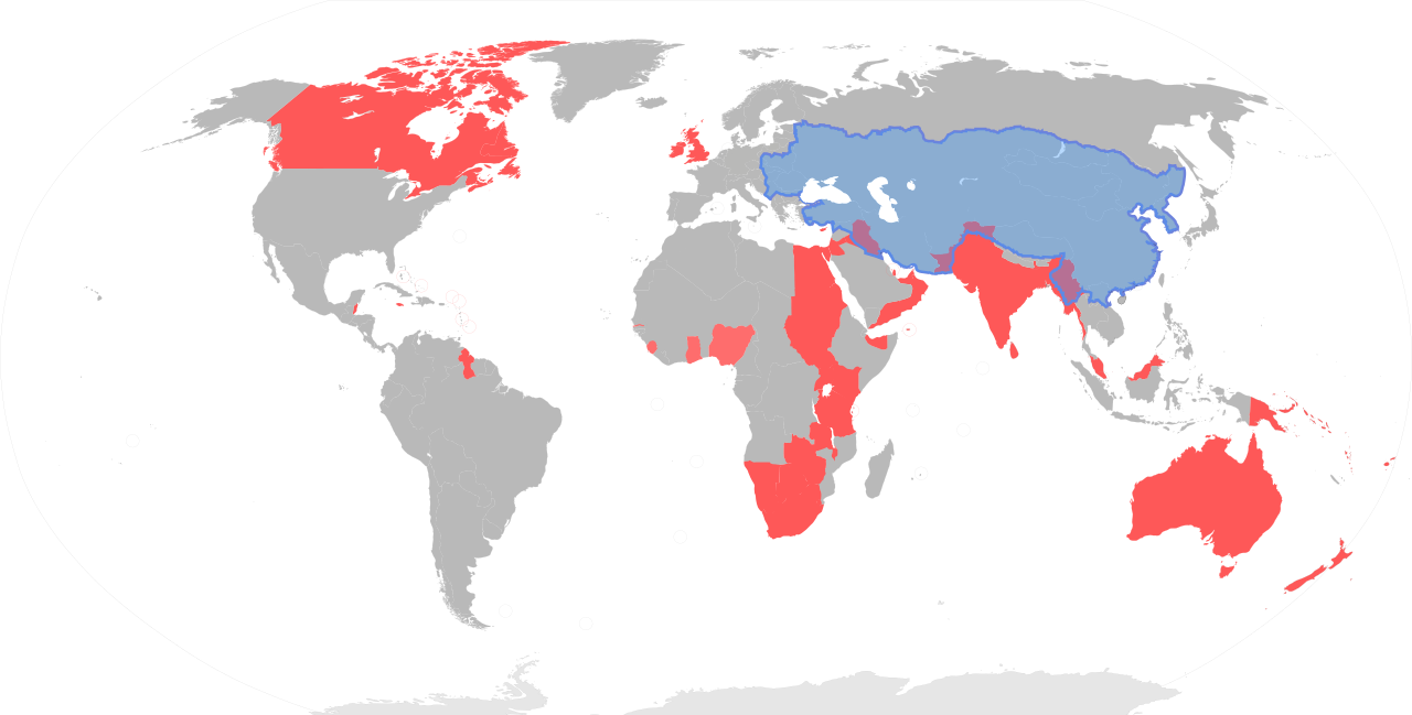 British vs Mongol Empires Size Comparison Map British vs Mongol Empires Size Comparison Map