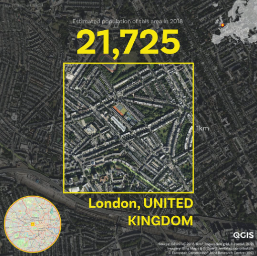 Population Density Map of London Population Density Map of London