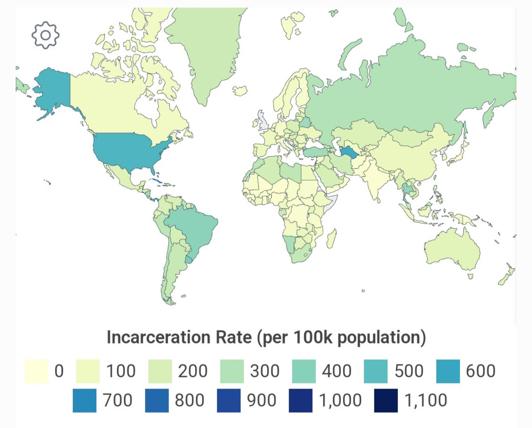 Incarceration Rates Per Capita Map 2024 Incarceration Rates Per Capita Map 2024