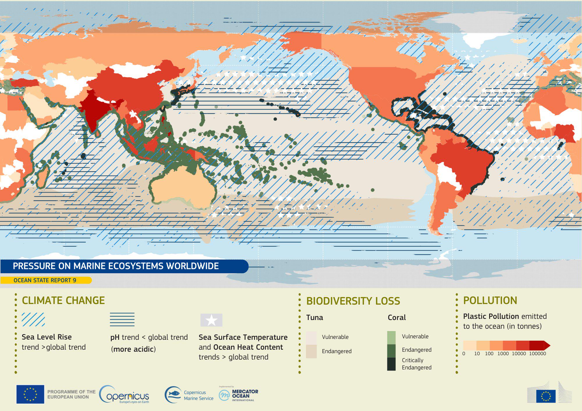 Global Marine Ecosystem Pressure Map Global Marine Ecosystem Pressure Map