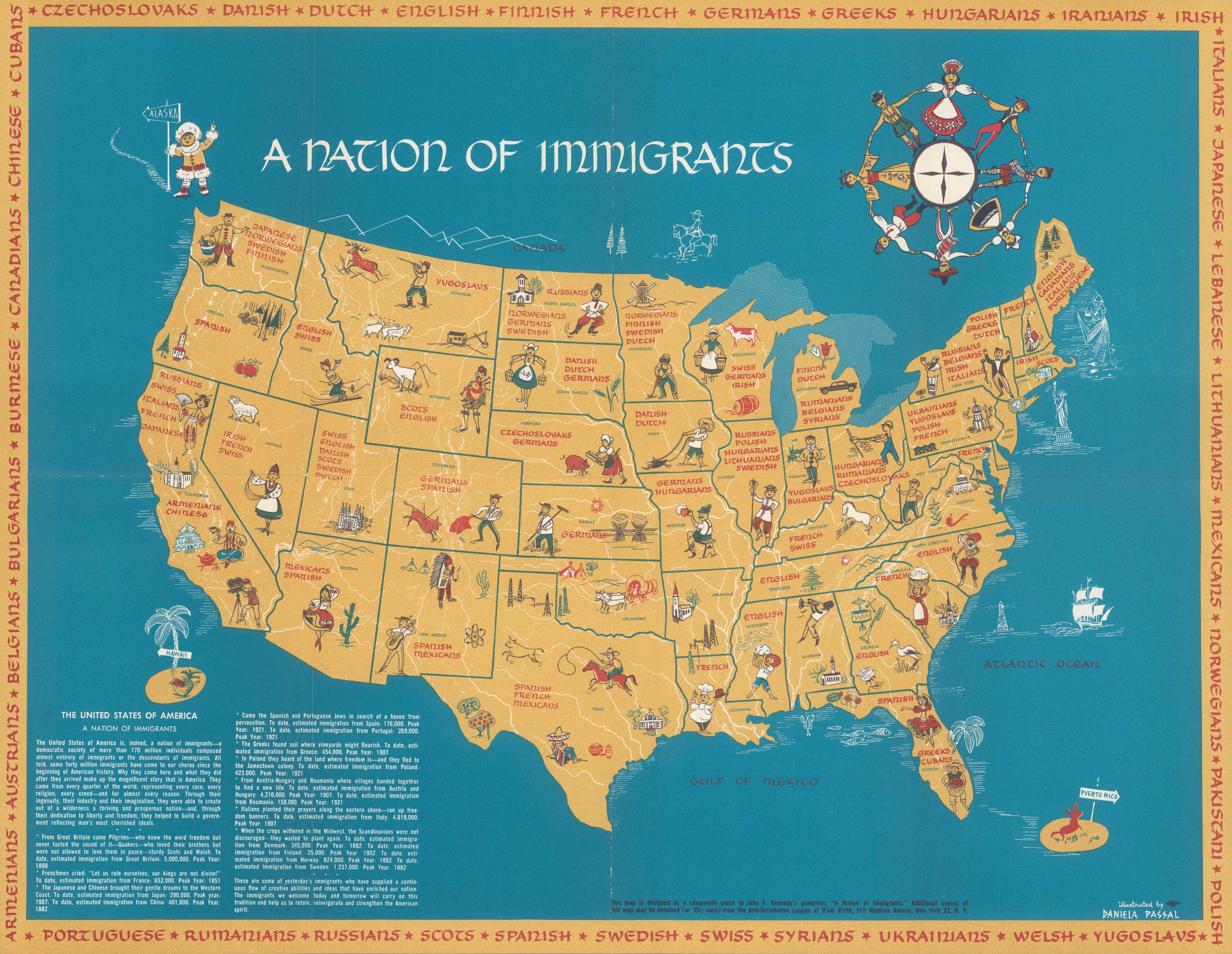 Immigration Patterns Map of the United States Immigration Patterns Map of the United States