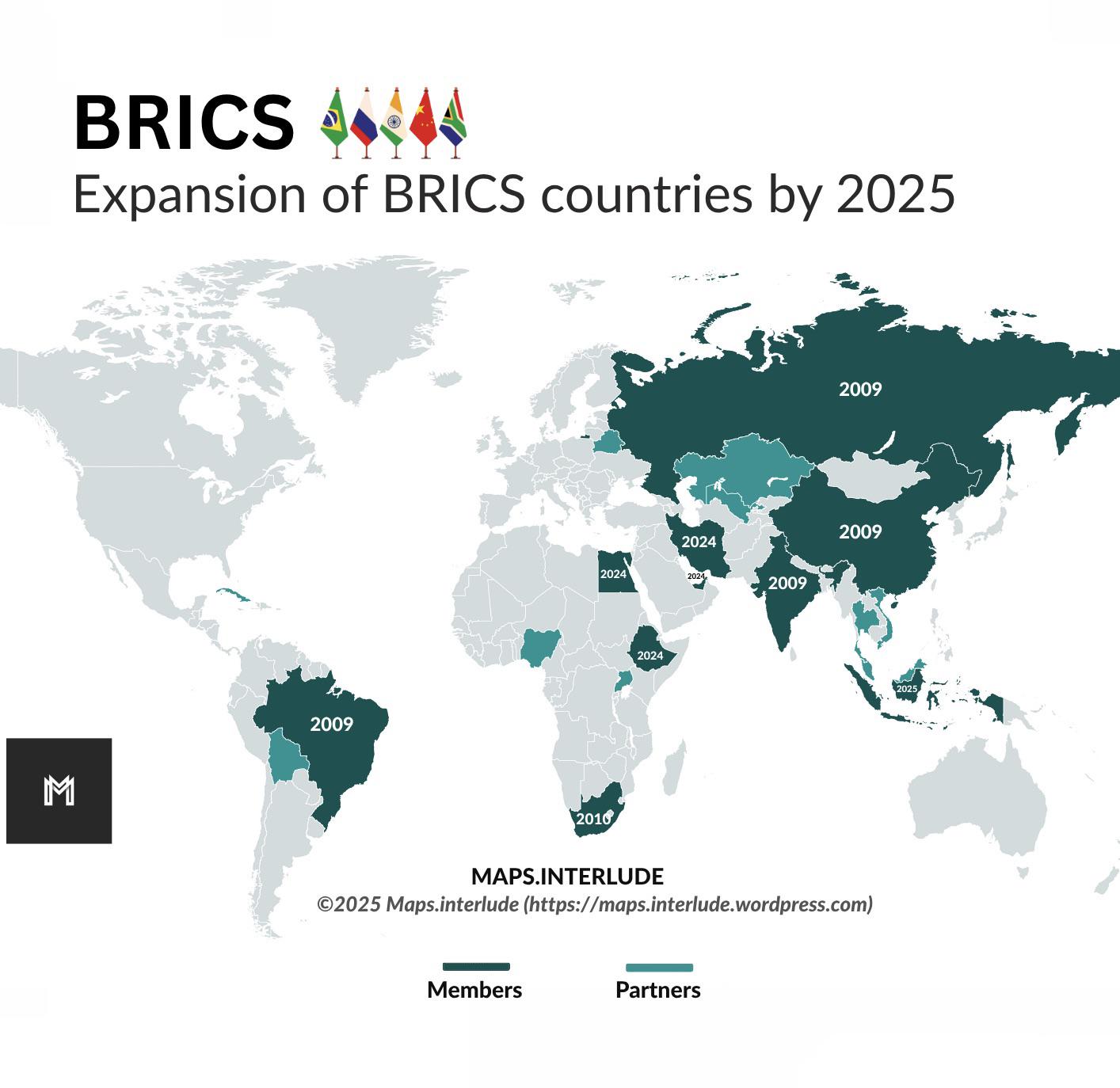 BRICS Countries Expansion Map BRICS Countries Expansion Map