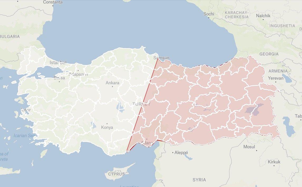 1924 Map of Areas Banned for Armenian Settlement in Turkey 1924 Map of Areas Banned for Armenian Settlement in Turkey