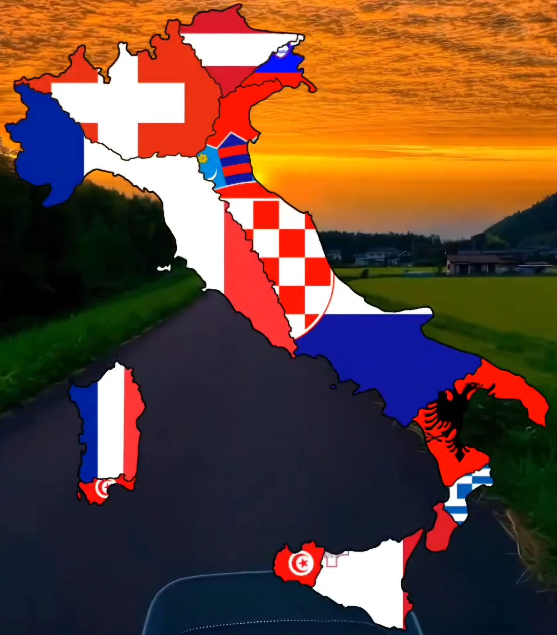 Closest Foreign Country to Italy Map Closest Foreign Country to Italy Map