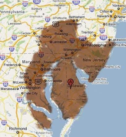 Map of Areas Where Scrapple is Eaten Map of Areas Where Scrapple is Eaten