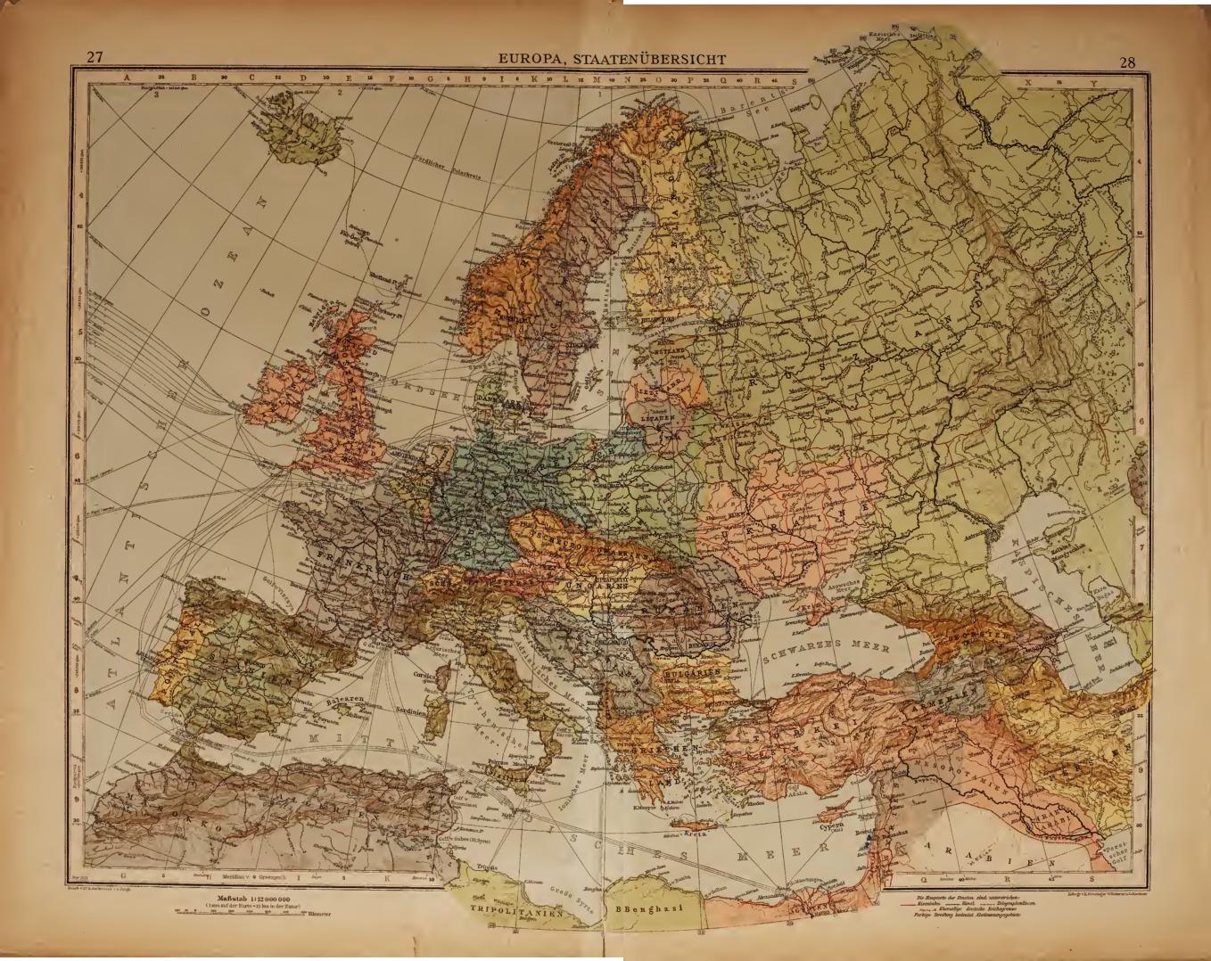 German Map of Europe After WW1 German Map of Europe After WW1