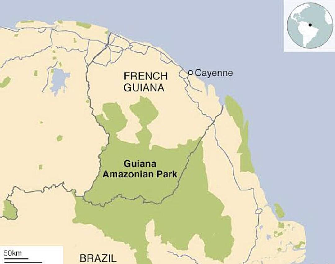 Map of Largest National Park in EU Located in South America Map of Largest National Park in EU Located in South America