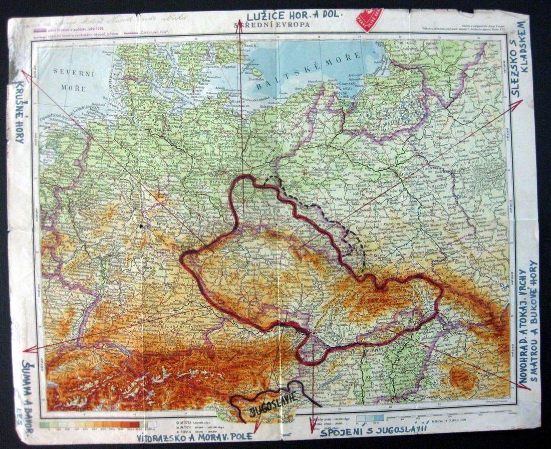 Czech Plans for Post-War Czechoslovakia Map Czech Plans for Post-War Czechoslovakia Map