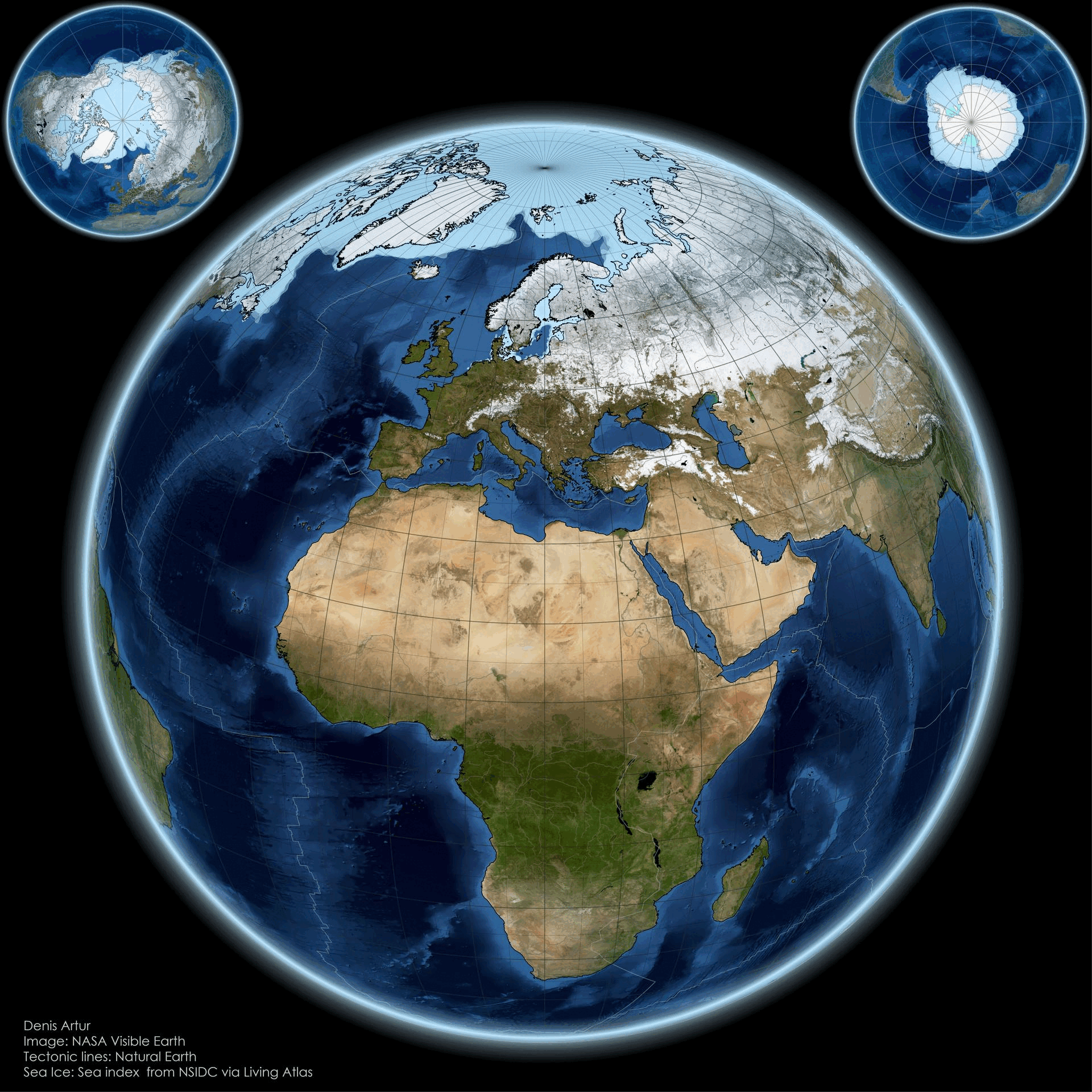Polar Balance Map of Earth Polar Balance Map of Earth