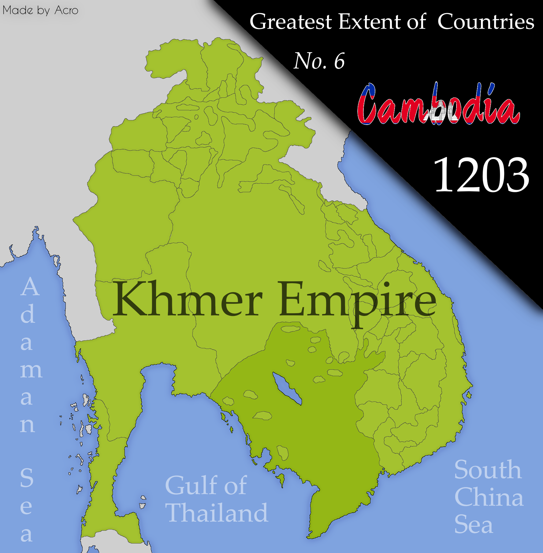 Cambodia Territorial Extent Map Cambodia Territorial Extent Map