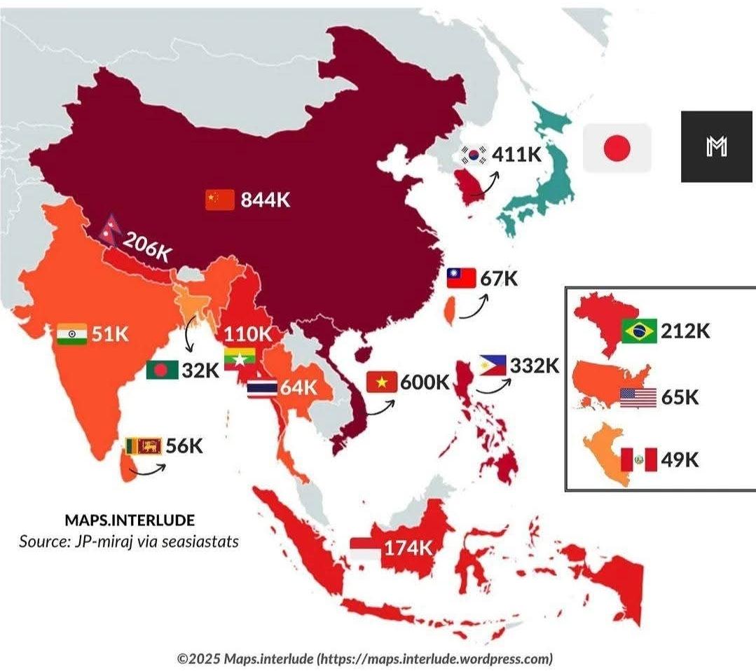 Top 15 Foreign Residents Nationalities in Japan Map Top 15 Foreign Residents Nationalities in Japan Map