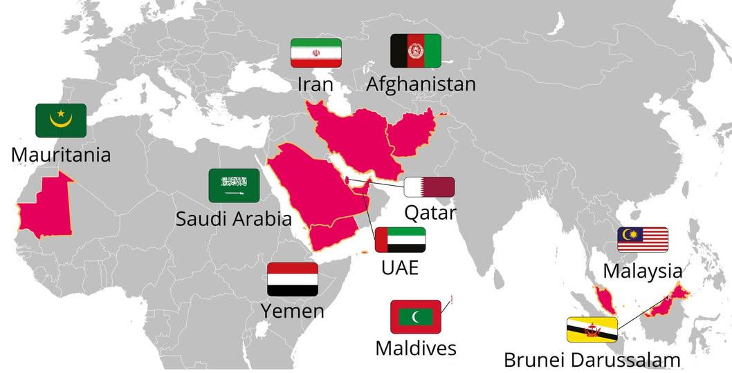 Map of Countries Where Apostasy Is Punishable By Death Map of Countries Where Apostasy Is Punishable By Death