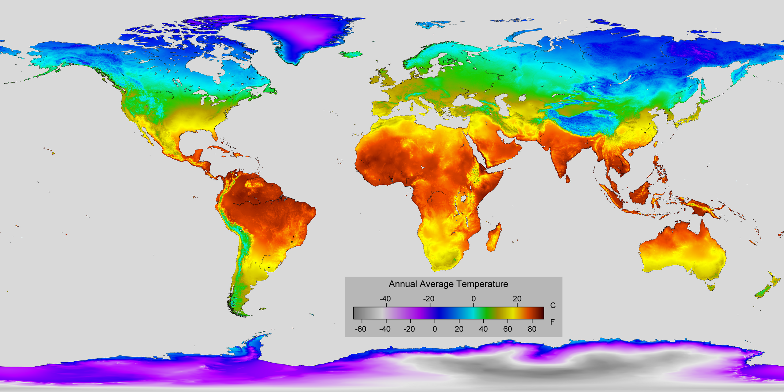 Average Annual Temperature World Map Average Annual Temperature World Map