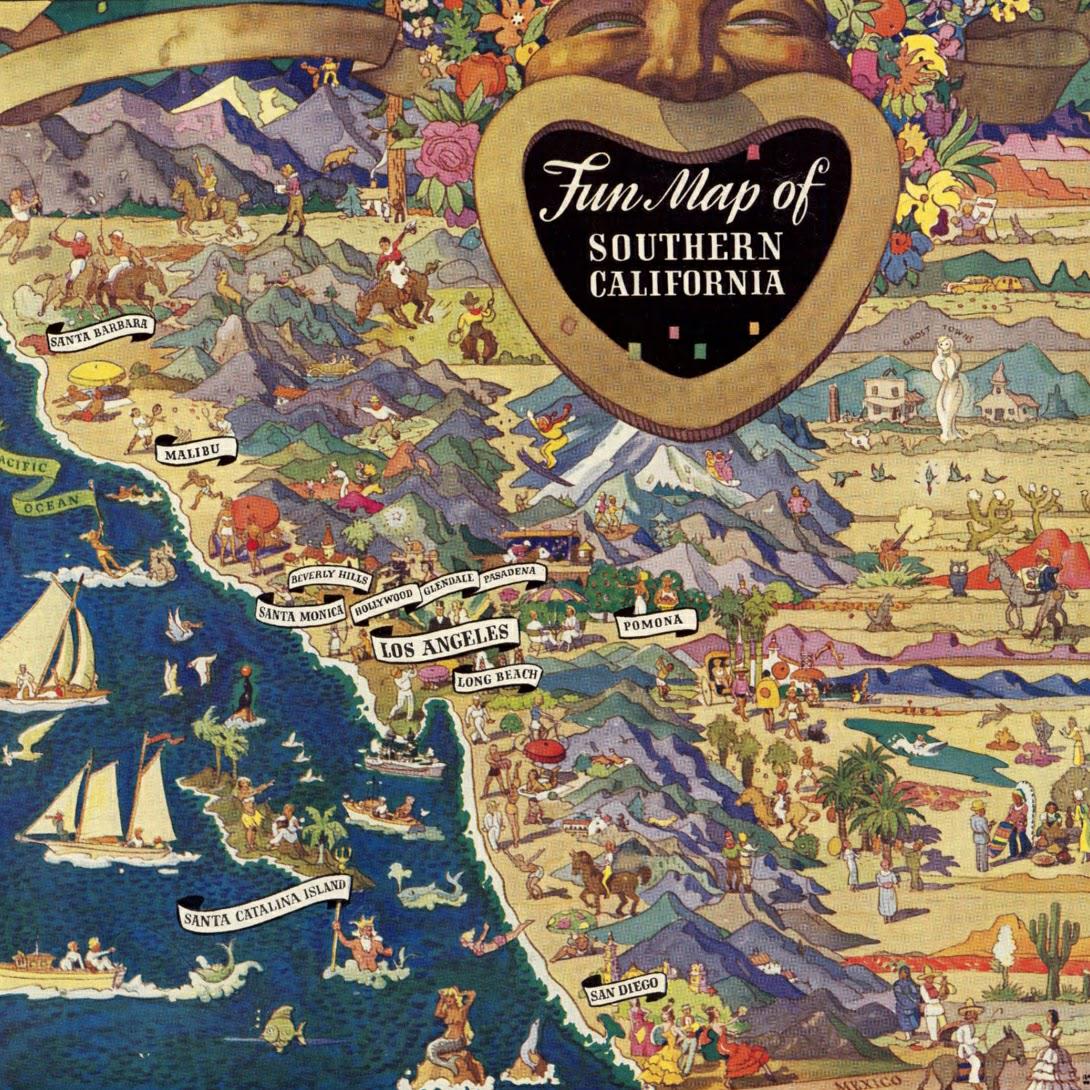 Fun Map of Southern California in 1935 Fun Map of Southern California in 1935