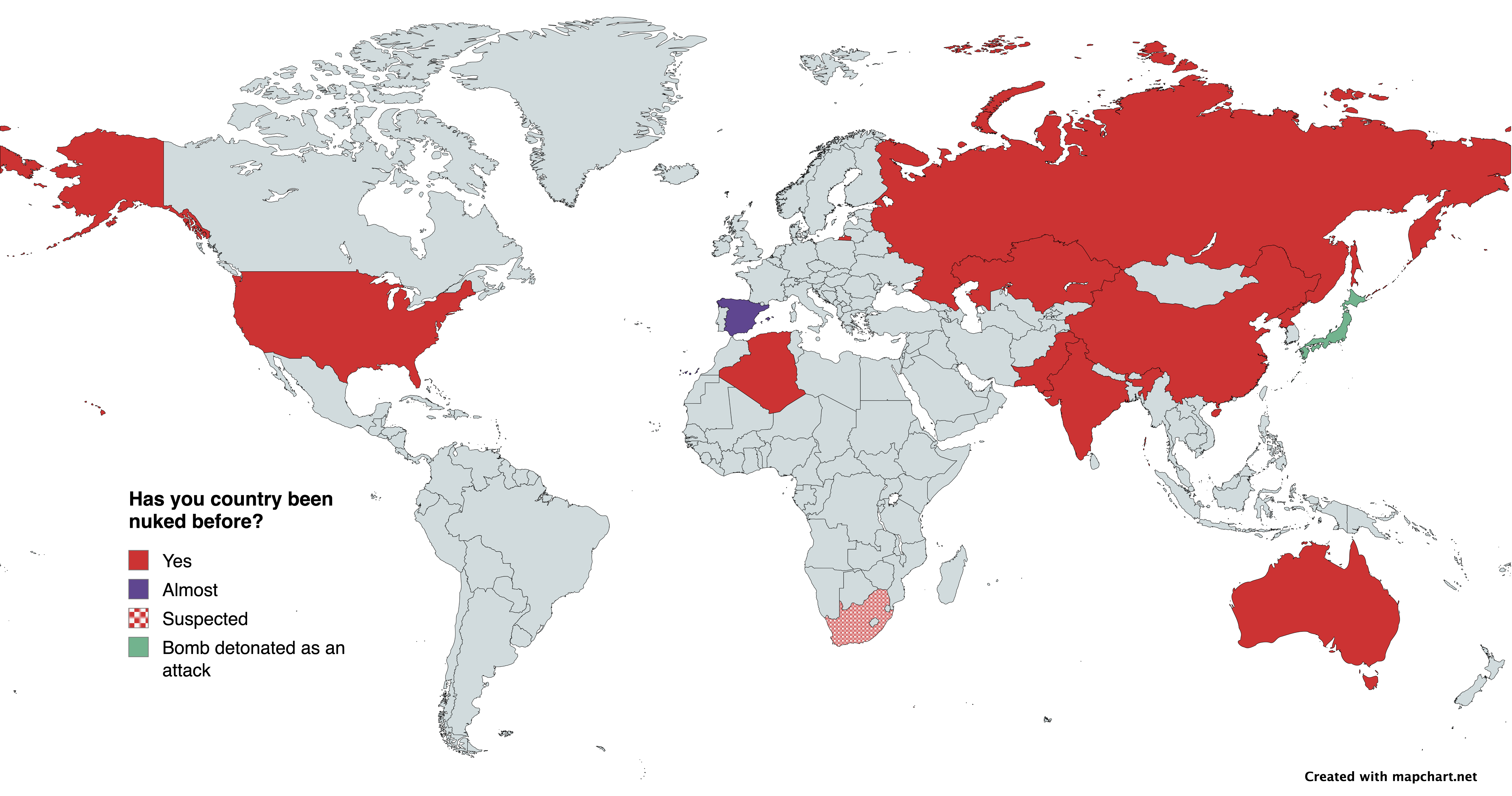 Nuclear Bomb Detonation History Map Nuclear Bomb Detonation History Map