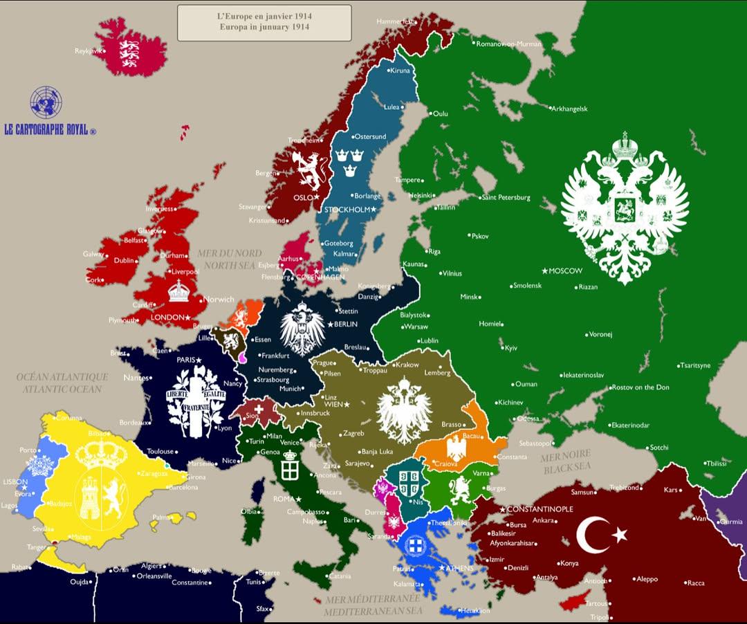 Political Map of Europe January 1914 Political Map of Europe January 1914