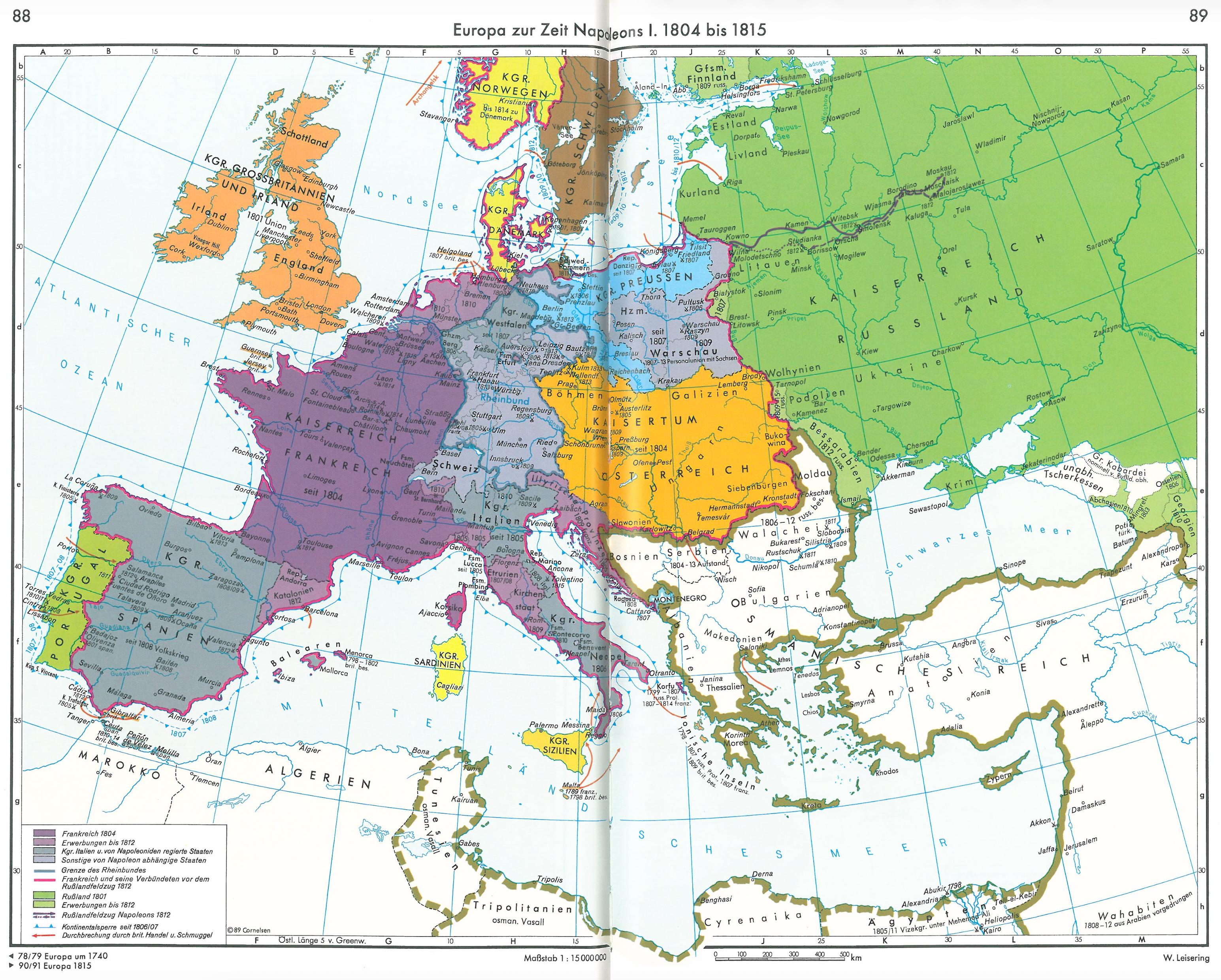 Europe Map on the Eve of Napoleon’s Russian Campaign (1812) Europe Map on the Eve of Napoleon’s Russian Campaign (1812)