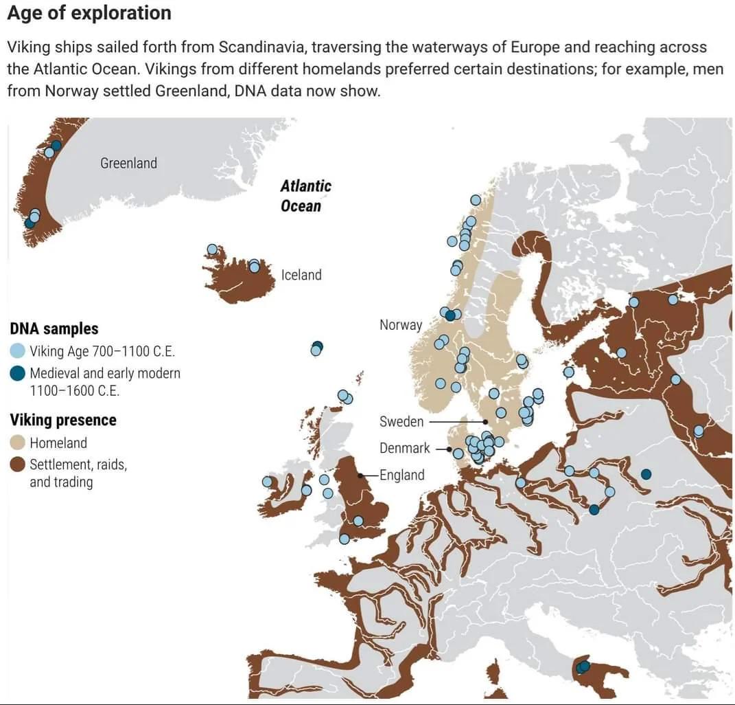Viking DNA Distribution Map in Europe Viking DNA Distribution Map in Europe