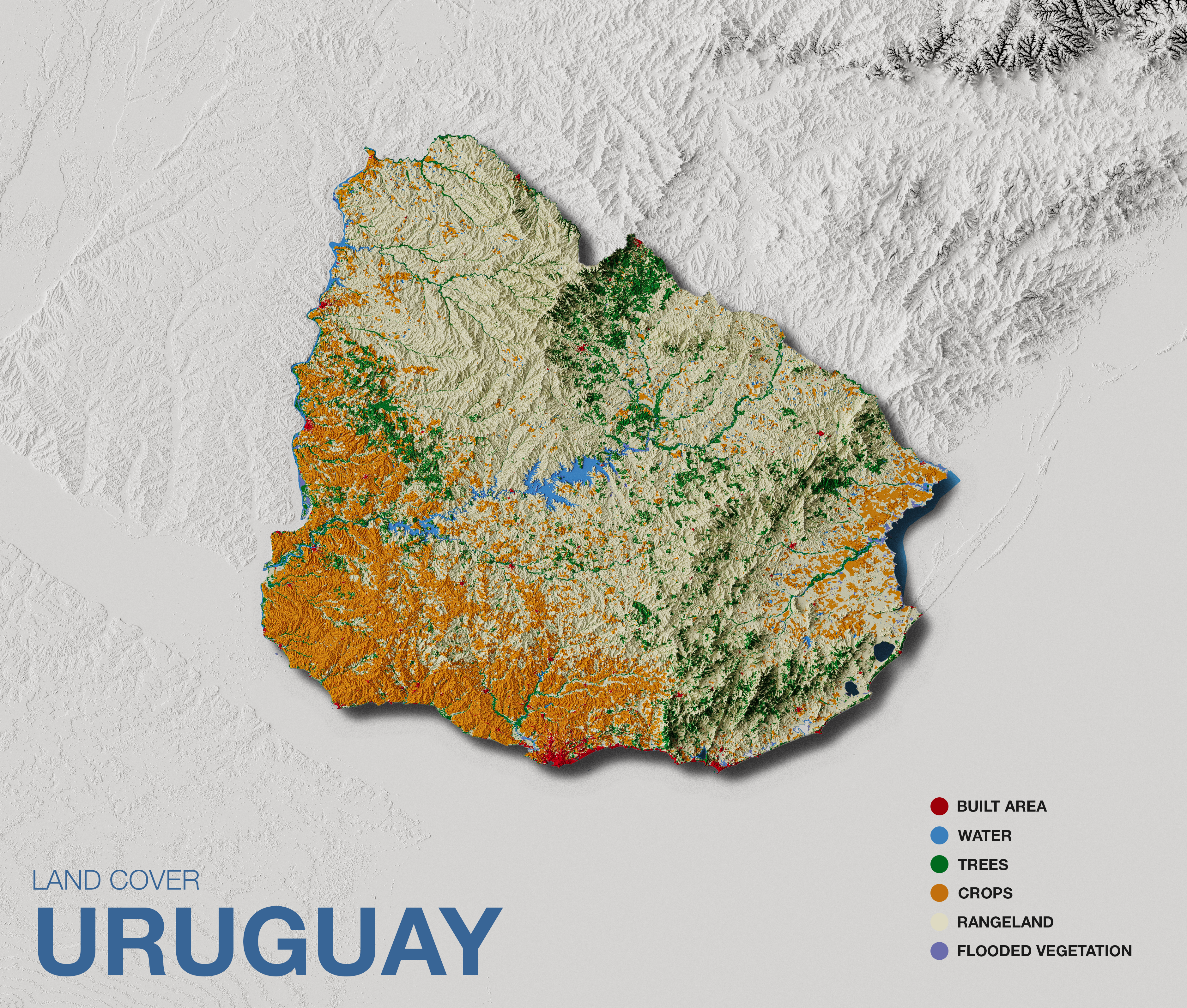 Uruguay Land Cover Map Uruguay Land Cover Map