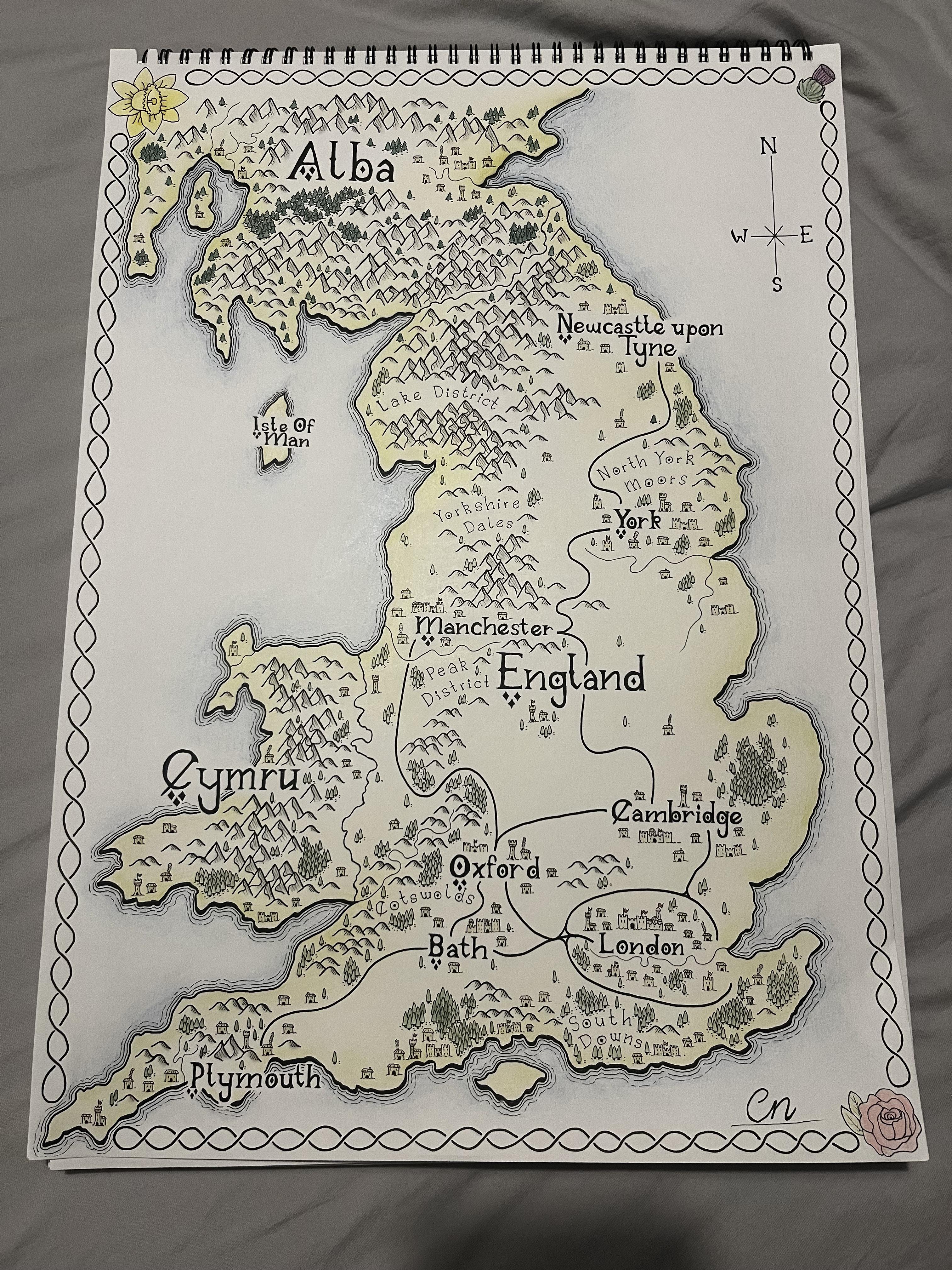 Fantasy Map of England Overview Fantasy Map of England Overview