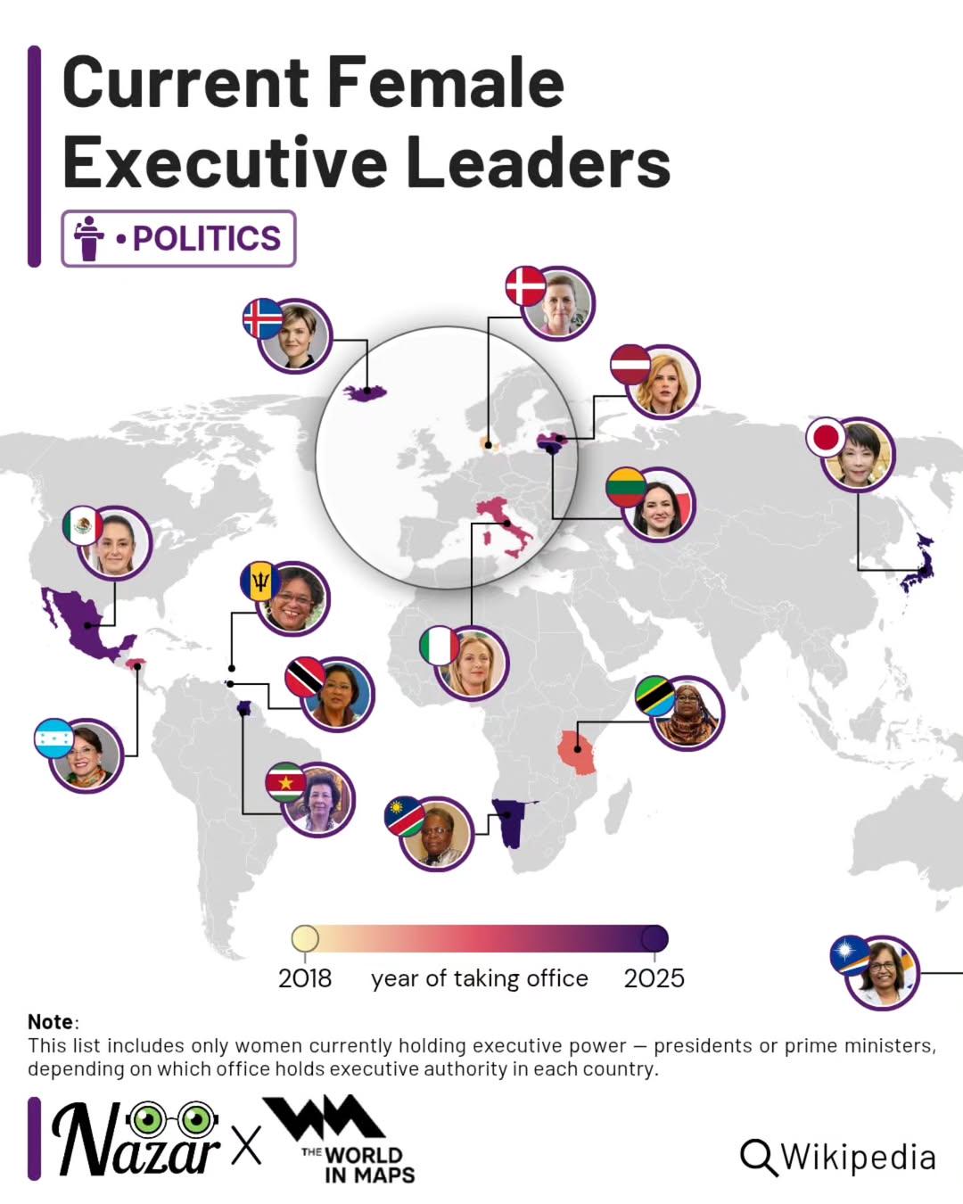 Current Female Executive Leaders Map Current Female Executive Leaders Map