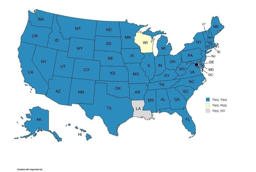 Senate Voting Map on the Patriot Act (2001) Senate Voting Map on the Patriot Act (2001)