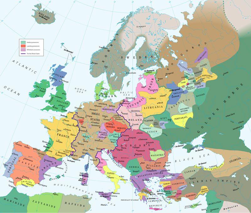 Political Map of Europe in 1328 Political Map of Europe in 1328