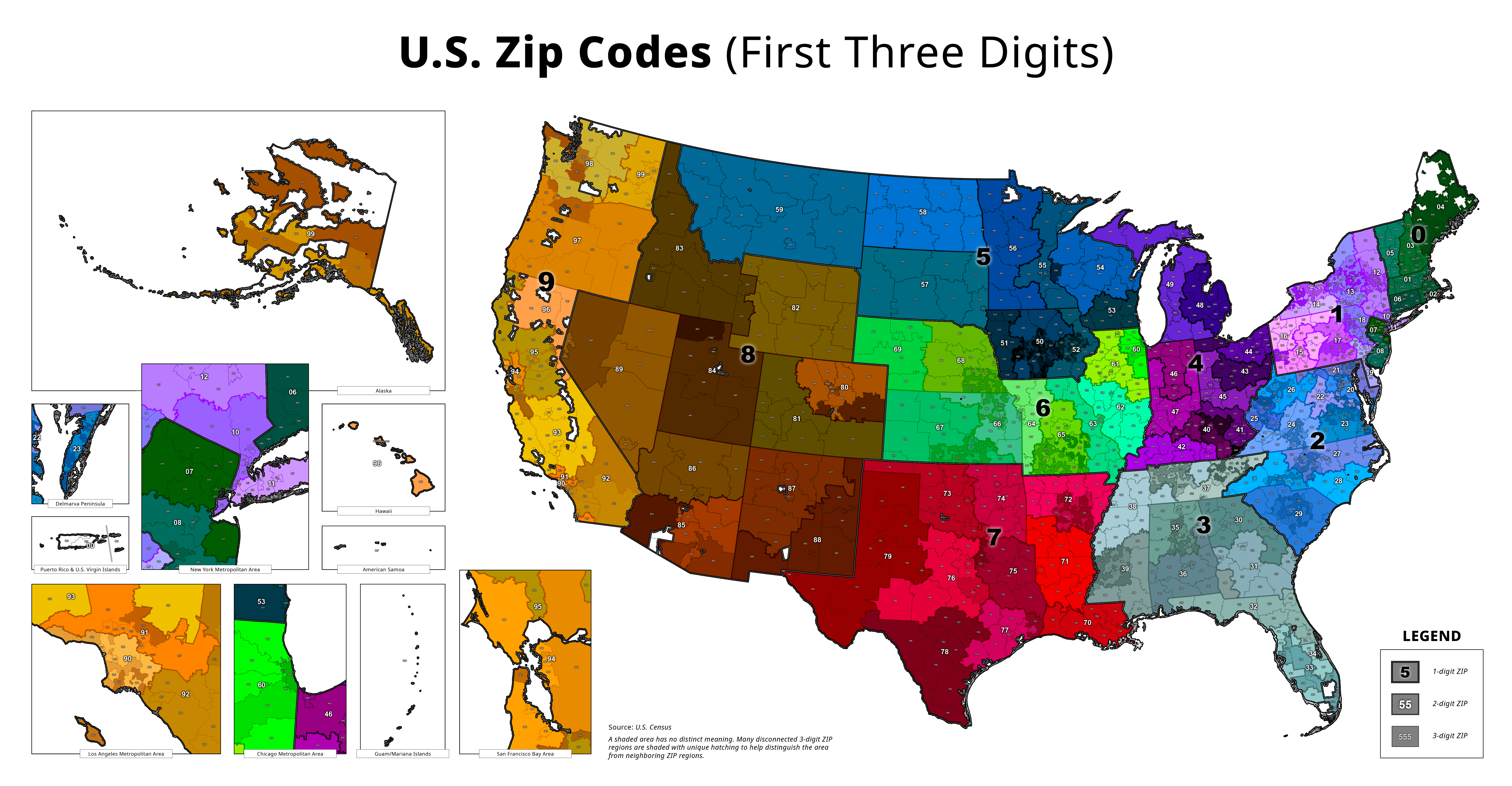 Map of America's Zip Codes Map of America's Zip Codes