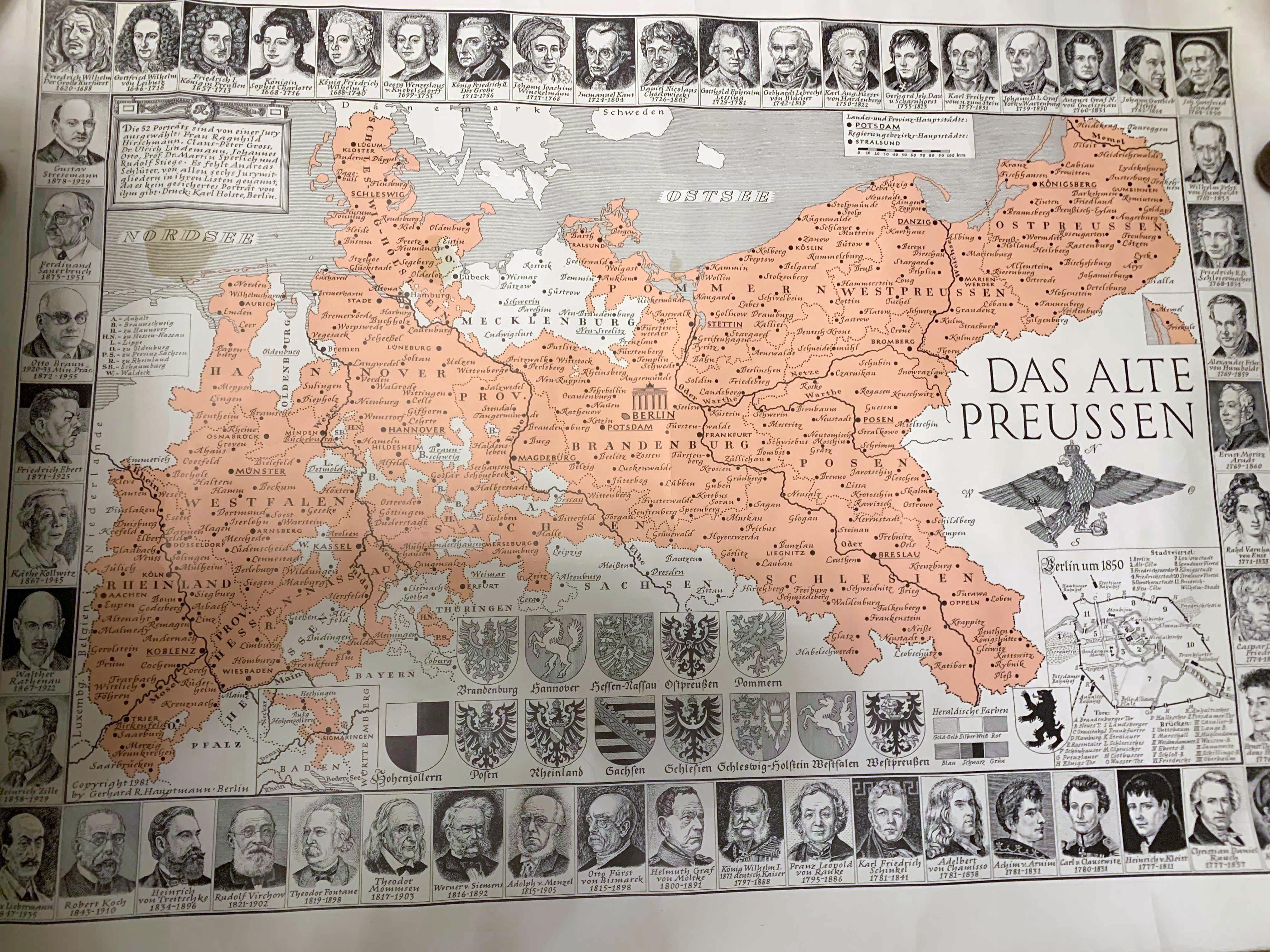 Map of Old Prussia Before World War I Map of Old Prussia Before World War I