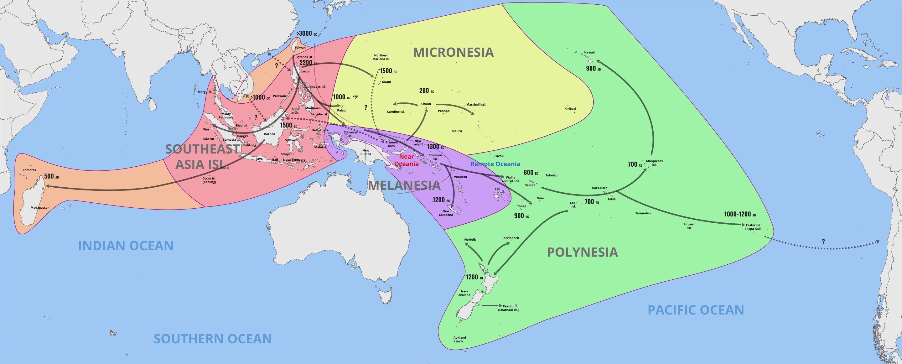 Austronesian Language Family Spread Map Austronesian Language Family Spread Map
