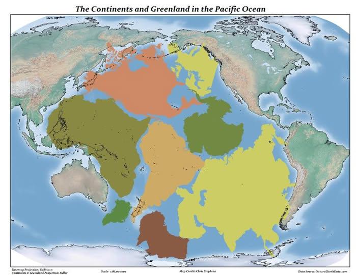Pacific Ocean Size Compared to Land Map Pacific Ocean Size Compared to Land Map