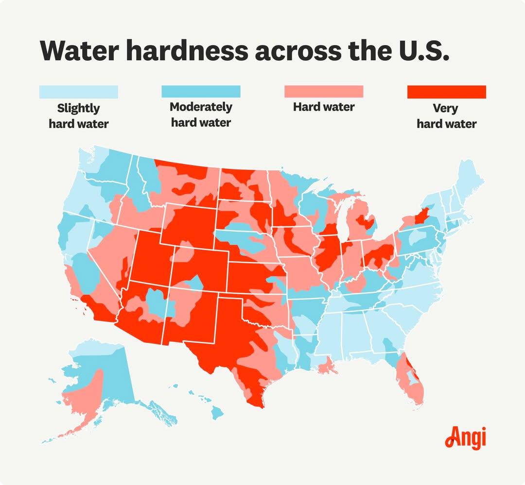 Water Hardness Across the United States Map Water Hardness Across the United States Map