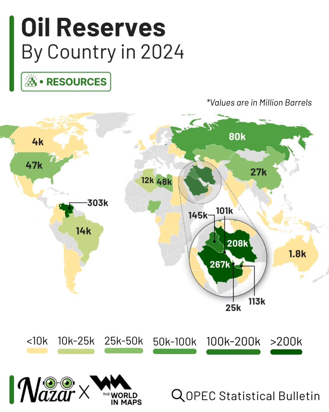 Oil Reserves by Country Map 2024 Oil Reserves by Country Map 2024