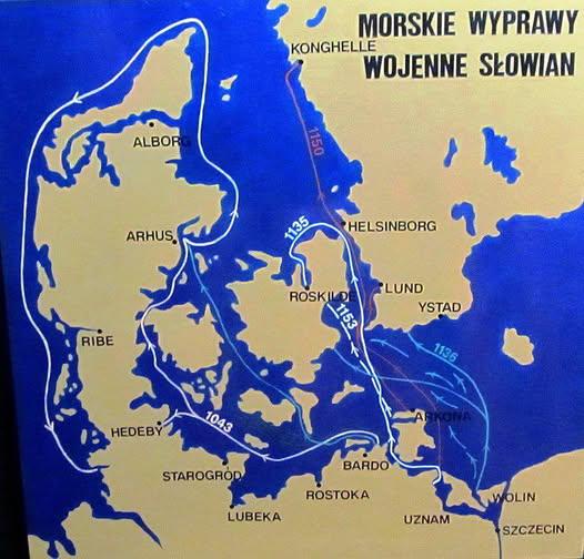 Map of Slavic Raids on Denmark Norway and Sweden Map of Slavic Raids on Denmark Norway and Sweden